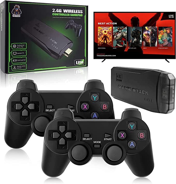 SUPER GAME STICK RETRÔ 4K + 2 CONTROLES [FRETE GRÁTIS]